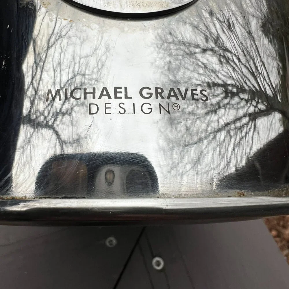 Michael Graves Design Easy-Fill 2.5qt Stainless Whistler Tea Kettle Pot - Picture 3 of 13